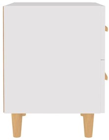 vidaXL Κομοδίνα 2 τεμ. Λευκά 40 x 35 x 47,5 εκ.