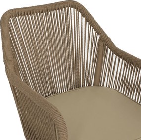 ΠΟΛΥΘΡΟΝΑ ΑΛΟΥΜΙΝΙΟΥ LOKKI HM5855.01 ΛΕΥΚΟ ΜΕ ΣΧΟΙΝΙ WICKER PE ΜΠΕΖ 56x66x82Υ εκ.