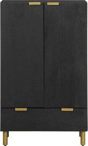 vidaXL Ντουλάπι Μαύρο 60 x 33 x 110 εκ. από Επεξεργασμένο Ξύλο