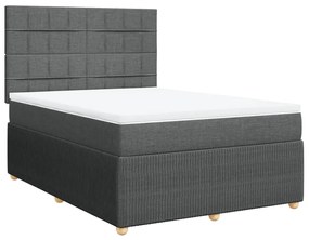 ΚΡΕΒΑΤΙ BOXSPRING ΜΕ ΣΤΡΩΜΑ ΣΚΟΥΡΟ ΓΚΡΙ 140X190 ΕΚ. ΥΦΑΣΜΑΤΙΝΟ 3294352