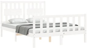 vidaXL Σκελετός Κρεβ. Χωρίς Στρώμα Λευκό 120x200 εκ Μασίφ Πεύκο