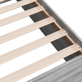 vidaXL Κρεβάτι δαπέδου Γκρι Sonoma 80 x 200 cm Επεξεργασμένο Ξύλο