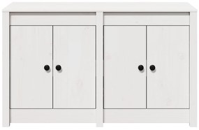 vidaXL Ντουλάπι Εξωτερικής Κουζίνας Λευκό 106x55x64 εκ. Μασίφ Ξύλο Πεύκου
