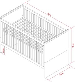Βρεφικό κρεβάτι II Young Users - 75.00Χ145.00Χ99.50cm