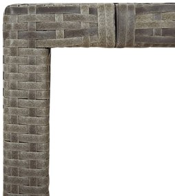 vidaXL Σετ Επίπλων Bistro 3 τεμ Γκρι Συνθετικό Ρατάν με Μαξιλάρια