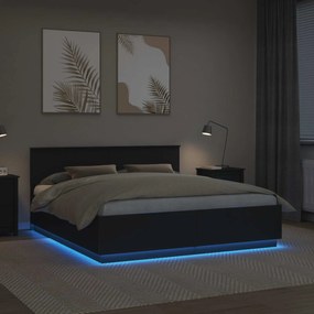 vidaXL Σκελετός Κρεβατιού Μαύρο 180 x 200 cm Επεξεργασμένο ξύλο