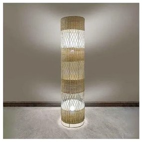 Επιδαπέδιο Φωτιστικό E27 Rattan Φυσικό 124-01246-10 Luma Lighting-124-01246-10-Μπεζ 124-01246-10