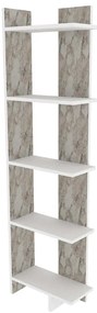 Ραφιέρα Δαπέδου Alis 322RTC1180 45,2x21,6x180cm Marble Effect White