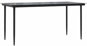 vidaXL Σετ τραπεζαρίας 5 pcs Ανοιχτό γκρι Πολυ ράταν