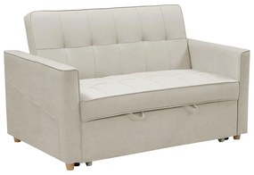 2 seater sofa-bed Commit fabric in beige-grey color 142x93x90 cm 142x93x90 εκ.