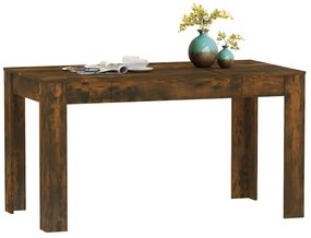 vidaXL Τραπεζαρία Καπνιστή Δρυς 140x74,5x76 εκ. από Επεξεργασμένο Ξύλο