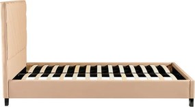 Κρεβάτι διπλό Franky pakoworld pu μπεζ 160x200εκ