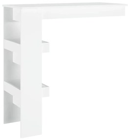 Τραπέζι Μπαρ Τοίχου Λευκό 102x45x103,5 εκ. Επεξεργασμένο Ξύλο - Λευκό
