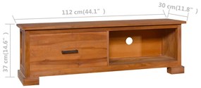 ΈΠΙΠΛΟ ΤΗΛΕΟΡΑΣΗΣ 112 X 30 X 37 ΕΚ. ΑΠΟ ΜΑΣΙΦ ΞΥΛΟ TEAK 289083