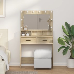 vidaXL Κομοδίνο Sonoma Δρυς 79 x 41 x 135 cm Επεξεργασμένο ξύλο
