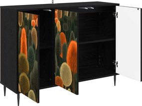 vidaXL Πλαϊνό γραφείο ZAANDAM Μαύρη Δρυς 102 x 33 x 76 εκ.
