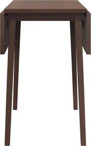 vidaXL Τραπέζι τραπεζαρίας καφέ μασίφ ξύλο καουτσούκ