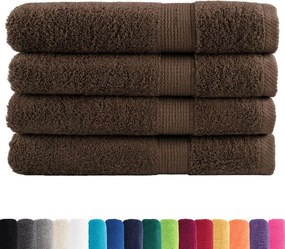 vidaXL Πετσέτες Premium SOLUND 4 τεμ. Καφέ 100x200 εκ. 600 γρ./μ²