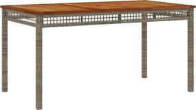 vidaXL Σετ Τραπεζαρίας Κήπου 5 τεμ. Γκρι Συνθ. Ρατάν με Μαξιλάρια