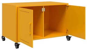 Έπιπλο Τηλεόρασης Μουσταρδί Κίτρινο 68x39x43,5 εκ. από Ατσάλι - Κίτρινο