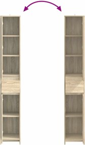 vidaXL Ντουλάπι Μπάνιου Sonoma Δρυς 30 x 33 x 190 εκ.