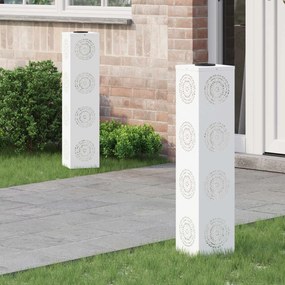 vidaXL Ηλιακό LED Φως Δρόμου 2 pcs Θερμό λευκό 18 x 18 x 80 εκ.