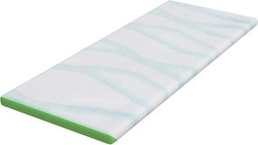vidaXL Στρώμα επικάλυψης Λευκό και Πράσινο 70 x 200 cm Υφασμα Jacquard