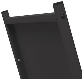 vidaXL Ράφι Καυσόξυλων Μαύρο 69,5x35x81 εκ. Χάλυβας ψυχρής έλασης