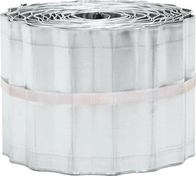 vidaxl Περίγραμμα γκαζόν 10 μ x 10 εκ Γαλβανισμένος Χάλυβας Ασημί
