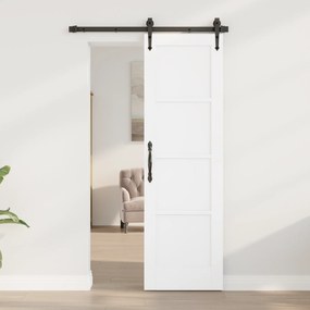 vidaXL Εσωτερική Πόρτα 'ORKDAL' Λευκή 61x198.5x4 εκ. Μασίφ Ξύλο Πεύκου