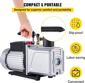 VEVOR Vacuum Pump Double Stage 12CFM  340 L/min Inlet port 1/4