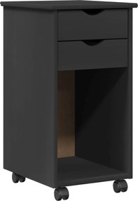 vidaXL Κινητό Ντουλάπι Γκρι 34 x 39 x 65,5 cm Στερεό πεύκο
