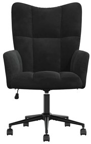 vidaXL Πολυθρόνα Relax Μαύρη Βελούδινη