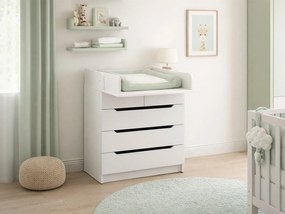 Βρεφική Συρταριέρα-Αλλαξιέρα Λευκό SARINA 80x43/73x95