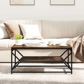 vidaXL Τραπεζάκι σαλονιού Καπνιστή δρυς 90 x 50 x 40 cm
