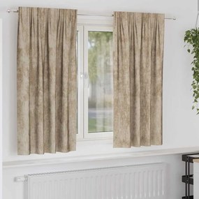 vidaXL Κουρτίνα με κουρτίνες 2 pcs Μπρονζέ 175 x 140 εκ. Βελούδο