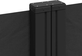 vidaXL Σκίαστρο Πλαϊνό Συρόμενο Μαύρο 140 x 1000 εκ.