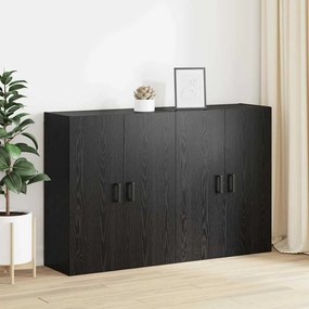 vidaXL Ντουλάπια Τοίχου 2 pcs Μαύρη δρυς 69.5 x 34 x 90 εκ.