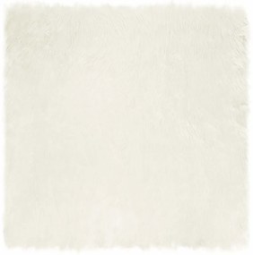 vidaXL Ψεύτικο Δέρμα Προβάτου Χαλί Tafalla Λευκό 160 x 160 cm