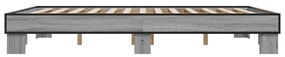 vidaXL Πλαίσιο Κρεβατιού Γκρι Sonoma 150x200 εκ. Επεξ. Ξύλο &amp; Μέταλλο