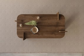 Τραπεζάκι Σαλονιού Καρυδί FLOGRAS 120x60x35