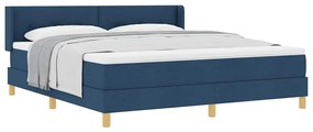 vidaXL Κρεβάτι με Ελατήρια με στρώμα Μπλε 180 x 200 cm ύφασμα