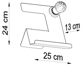 Sollux Λαμπτήρας γραφείου Incline 1,ατσάλι,1xE27/60w