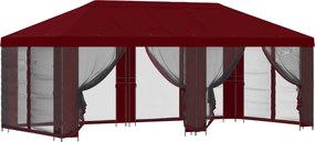 vidaXL Κιόσκι με Πλαϊνές Τοίχους 6 x 3 m Μπορντό