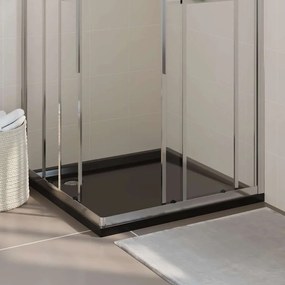 vidaXL Βάση Ντουζιέρας Τετράγωνη Μαύρη 90 x 90 εκ. από ABS