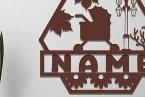 Σετ των 2 Intra απο ξύλο plywood 3mm-4mm πάχος Διακόσμηση Παιδικού Δωματίου Όνομα Πινακίδα Δίασταση 30x20 cm INTRAFABR-72636183