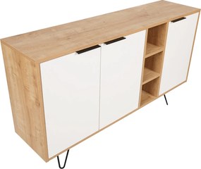 Μπουφές Δρυς / Λευκό CLARA 142x35,6x83