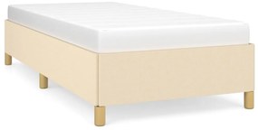 vidaXL Σκελετός Κρεβατιού Χωρίς Στρώμα Κρεμ 100 x 200 εκ. Υφασμάτινο
