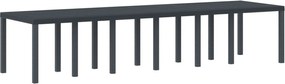 vidaXL Σέτ φαγητού για κήπο 13 pcs Ανθρακί Rattan Polt