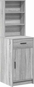 vidaXL Highboard Γκρίζο Σονομα 41 x 40 x 135 εκ Επεξεργασμένο Ξύλο